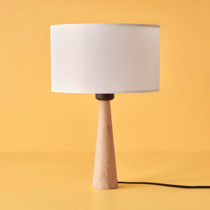 Opviq AYD-3647 Lámpara de Mesa con Cuerpo de Madera y Pantalla Crema Opviq AYD-3647 Lámpara de Mesa con Cuerpo de Madera y Pantalla Crema